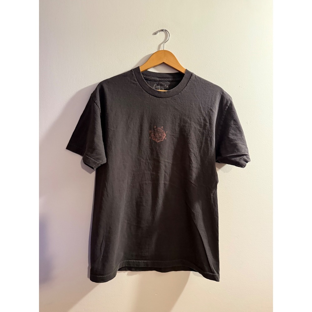 Empyre Mens Imperium Angel Graphic T-Shirt Black Large Sun Tzu Quote Tee